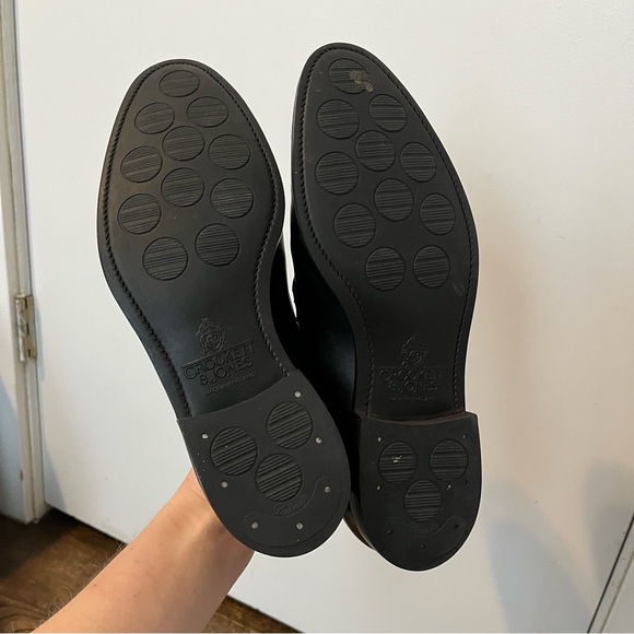 Crockett & Jones Sydney Black Leather Slip-On Penny Loafers shoes main image 4